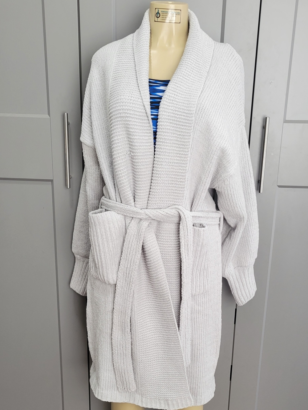Barnes & Noble Light Gray Plush Throw Blanket
